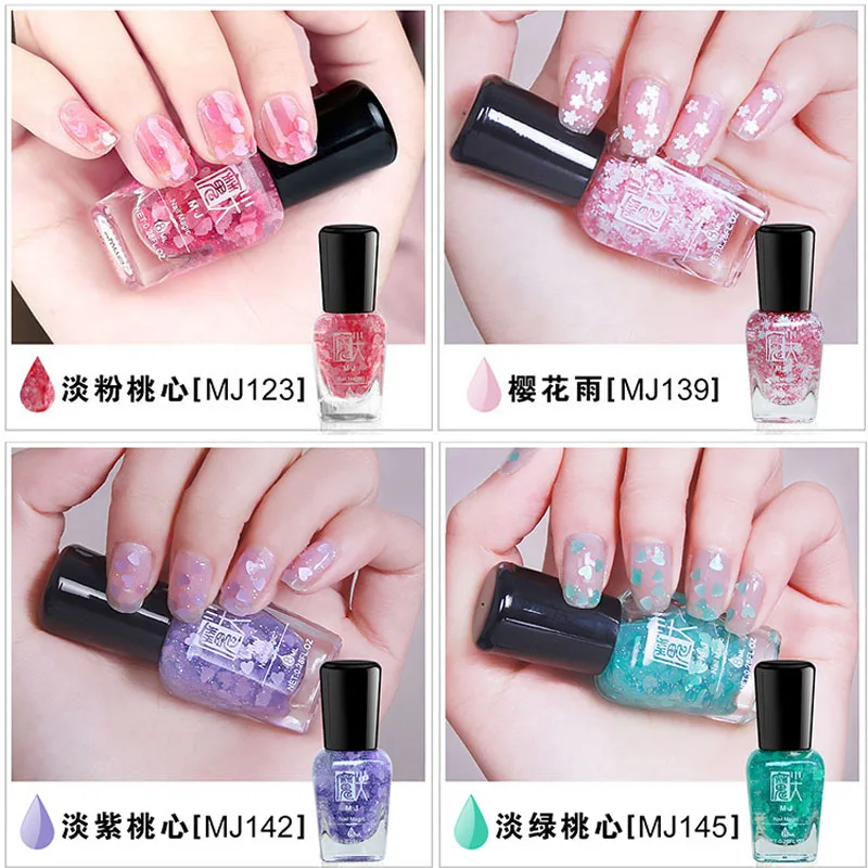 Модный Профессиональный лак для ногтей Vernis A Ongle Flower Heart Shining Esmaltes, Блестящий 3d Гель-лак для ногтей Nagellak