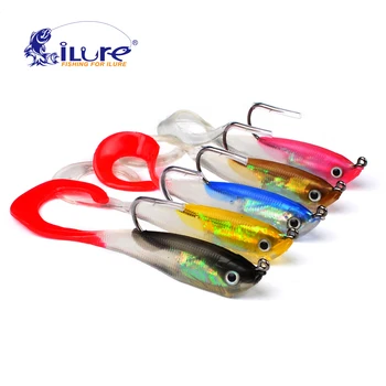 

iLure 5pcs / lot Fishing Soft Bait 10cm 14.7g Wobbler Artificial Bait Silicone Fishing Lures Sea Bass Carp Fishing Lead Fish Jig