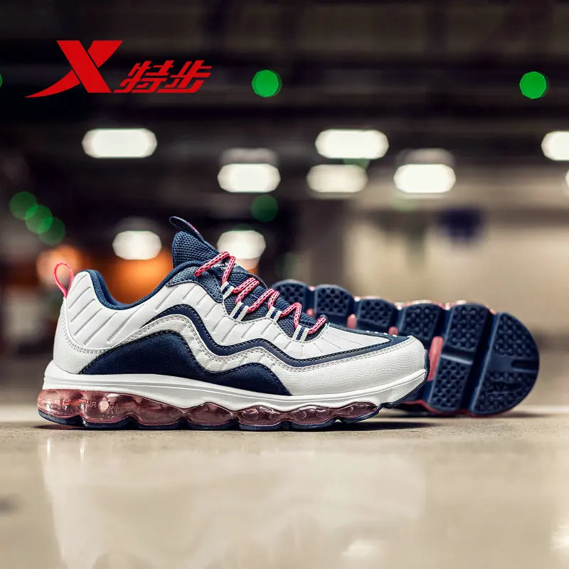 Женские спортивные туфли Xtep AIR MEGA новые весенние кожаные повседневные кроссовки