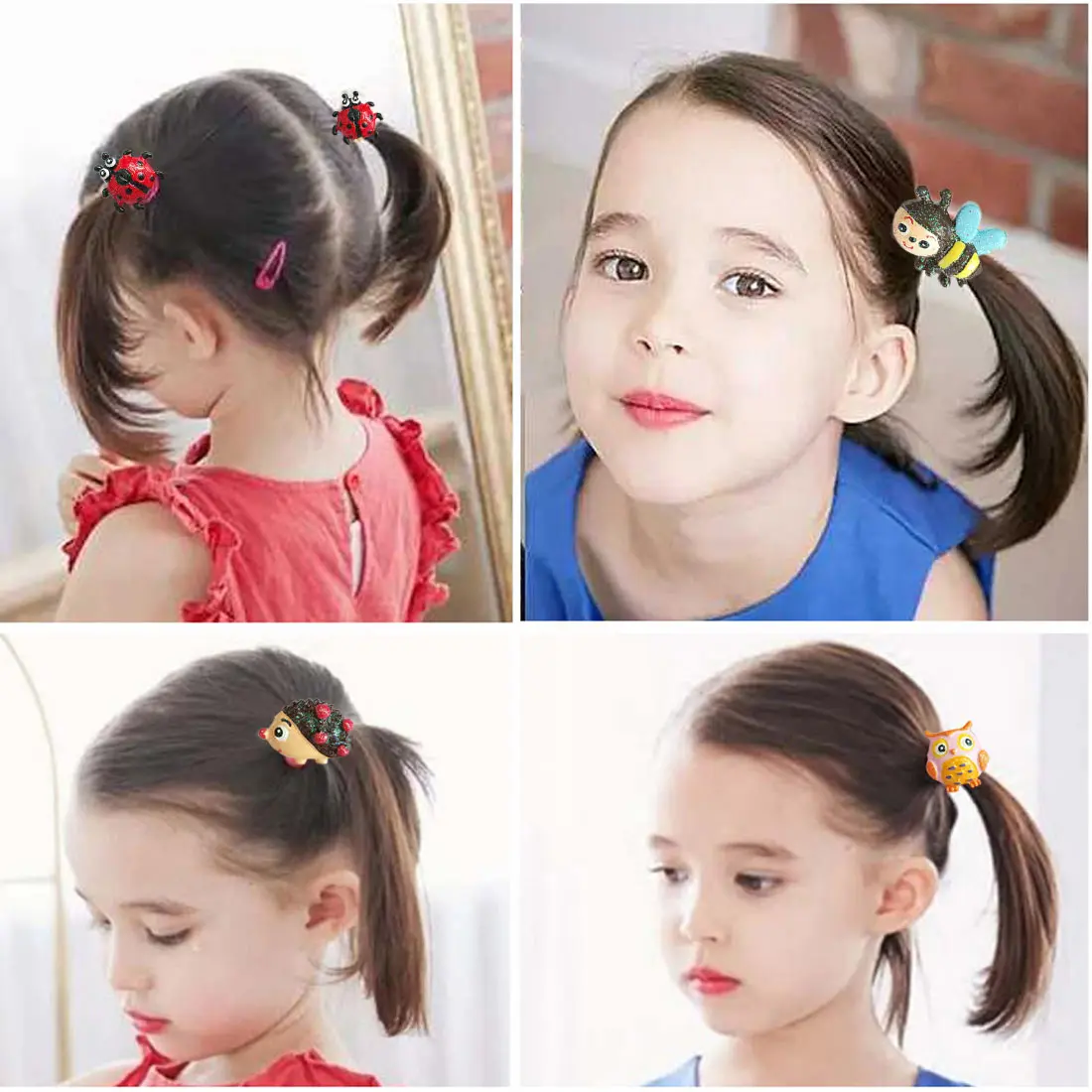 1 PCS Cute Cartoon Butterfly Bunny Princess Headwear Kids Elastic Hair Bands Baby Headdress Children Ropes