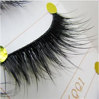 

hot sale 5 Pairs/lot sweet natural long thick false eyelashes with glue fake eyelashes makeup free shipping
