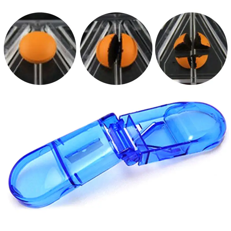 Pill Cutter Box Portable Convenient Storage Box Tablet Cutter Splitter Medicine Pill Holder Pill Cutter Pill box