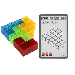 Прозрачный Цвет 3D головоломка магический Магнитная Cube сборки сменные детские развивающие игрушки разведки игрушка для детей и взрослых
