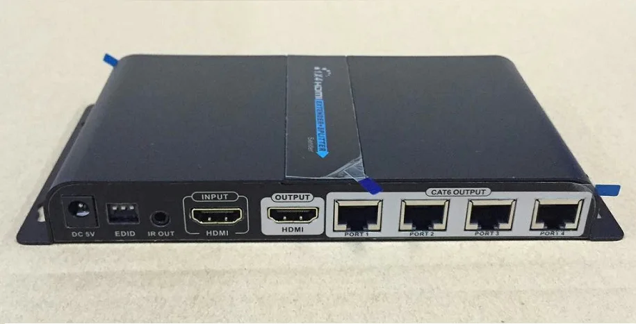 До 40 м/131Ft, LKV714Pro 1x4 удлинитель-расширитель HDMI Loop-out над CAT6/6a/7 с ИК EDID