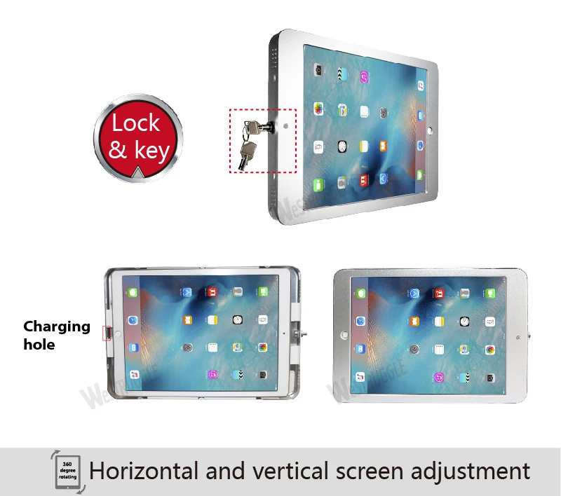 Безопасный Настенный Дисплей Подставка для iPadPro12." iPadPro11" складной Выдвижной Держатель Скоба специальная рамка Корпус Противоугонная