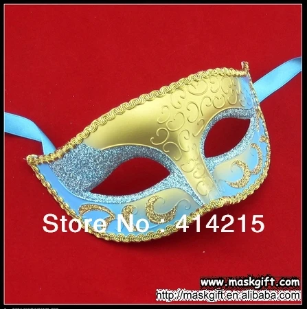 Новое поступление,,, светло-голубая и Золотая Венецианская Маскарадная маска