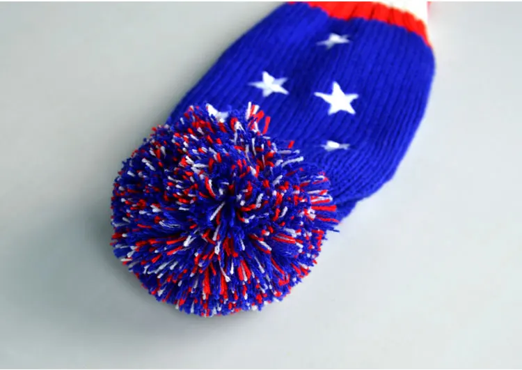 3pcs/set New 1#3#5# Knit Golf Headcover Drvier Fairway Head Cover Stars Shape Golf Headcovers with Number Tag