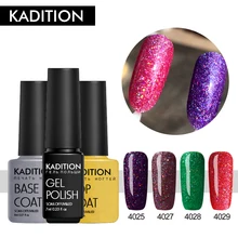 KADITION 7 мл неоновый Гель-лак для ногтей замачиваемый Блестящий Гель-лак Полупостоянный УФ-гель для ногтей геллак для ногтей