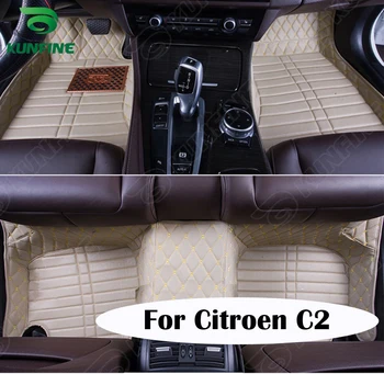 

Top Quality 3D car floor mat for Citroen C2 foot mat car foot pad 4 colors Left hand driver drop shipping