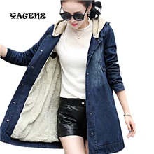 S-4XL, Женская Весенняя ковбойская куртка, корейское зимнее пальто, стильная, средней длины, Плюс Толстая джинсовая куртка, пальто, большие размеры, повседневные топы