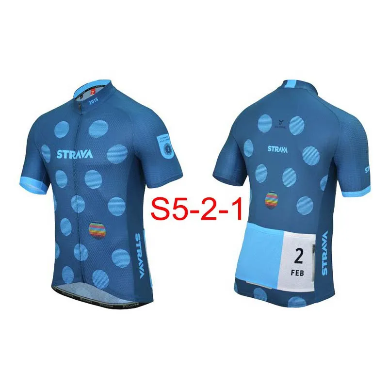 Летняя мужская велосипедная футболка Strava Team с коротким рукавом Ropa Ciclismo велосипедная Одежда дышащая велосипедная рубашка K021604 - Цвет: 04