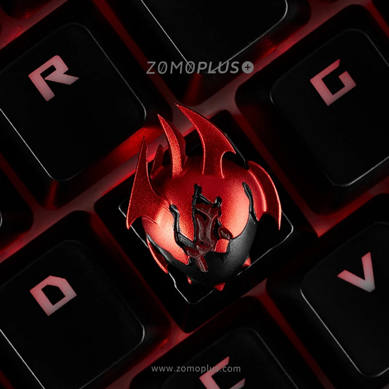ZOMO dota2 тема 3D металлический ключ колпачок, топор, Бабочка, меч и дракон сердце, механическая клавиатура колпачки, Брелок фигурка, 1 шт