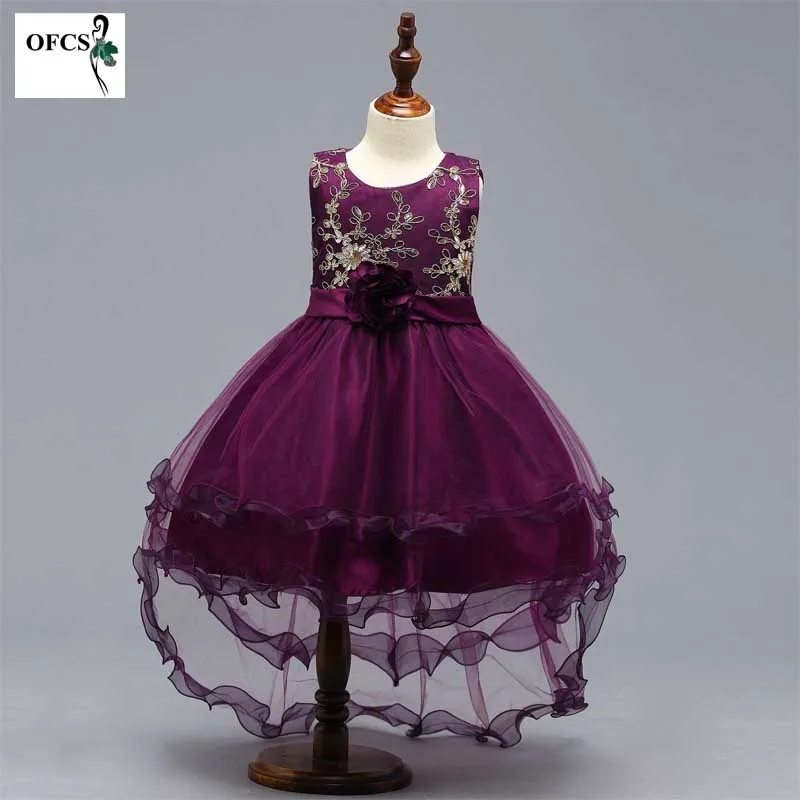 

Children Party Vestidos 3D Flower Girls Dresses Party Baby Kids Sequins Clothes Elgent Sleeveless Princess Wedding Dress 4-15 Y