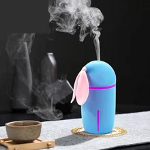 New Arrival Cartoon Rabbit Humidifier Portable 200ML USB Diffuser Home/Office/Car LED Night Mist Maker Fogger 3 Colors