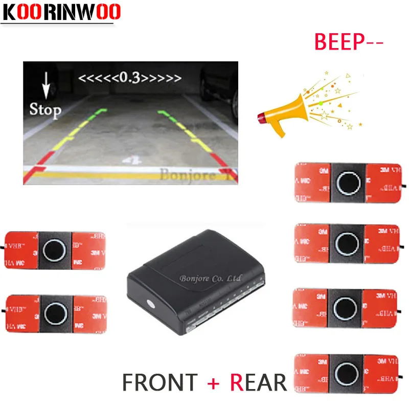 Автомобильный парковочный датчик Koorinwoo 6 Парктроник датчиков 12 В