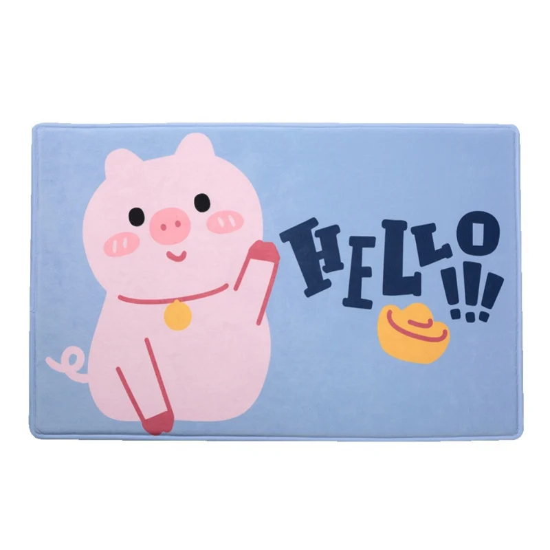 Фланелевый толстый ковер нескользящий супер абсорбирующий коврик для ванной комнаты ковер мультфильм ультра мягкий машинная стирка