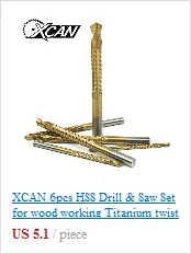 XCAN 6 шт. HSS набор сверл и пилы для работы по дереву титана твист дрель электроинструменты 3 мм 4 мм 5 мм 6 мм 6,5 мм 8 мм