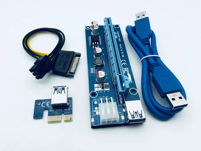 NIEUWE PCI-E Express X16 Extender Pci e Riser Card usb 3.0 pcie Mijnbouw Card Adapter voor bitcoin mijnwerker btc moederbord apparaat