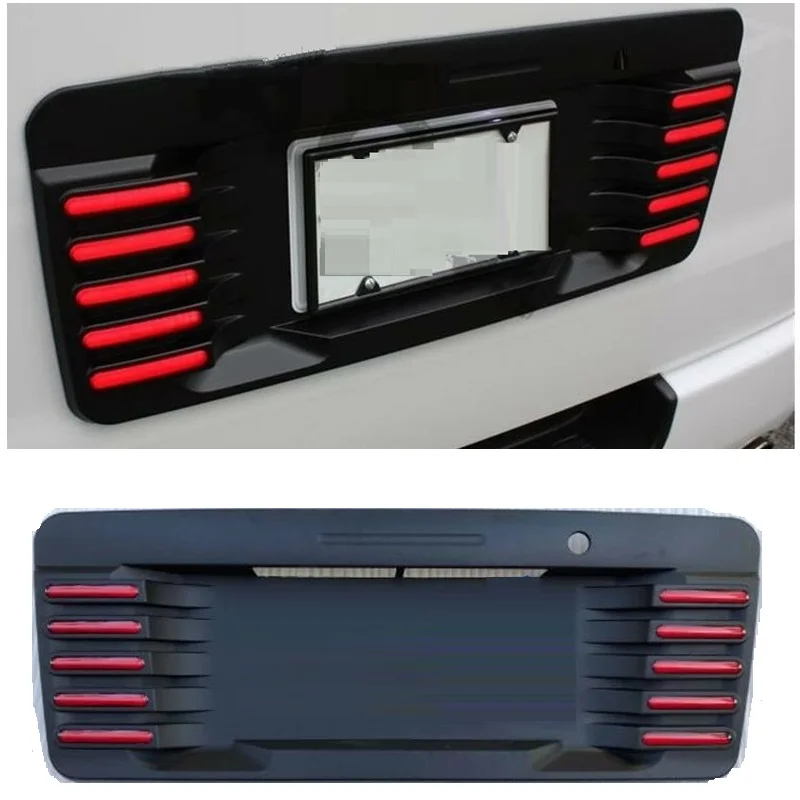 

EXTERIOR LED LIGHTS REAR AUTO LICENSE BRAKE LIGHTS REAR LAMPS PLATE COVER FIT FOR HIACE 200 2005-2016 LED LICENSE PLATE COVER