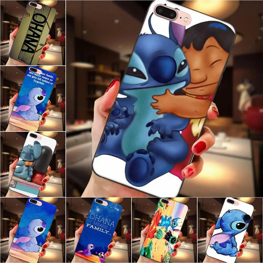 Ohana значит семья с принтом &quotЛило и Стич: Охана для samsung Galaxy I9082 Примечание 4 8 9 S3 S4 S5