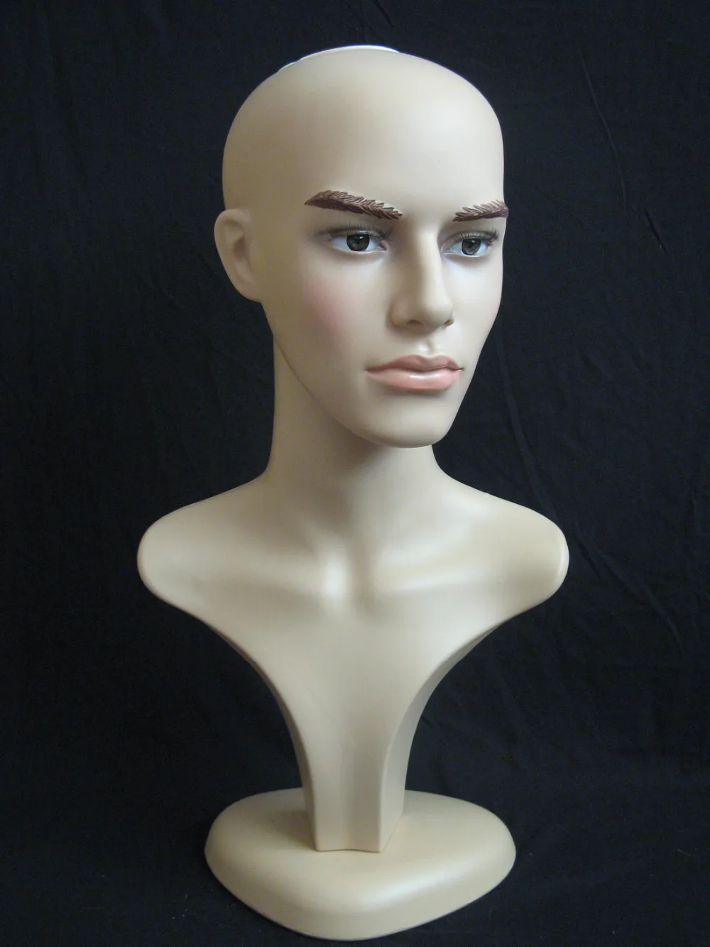 

Free Shipping Mannequin Manequin Dummy Realistic Plastic Male Mannequin Head For Wig Sunglass Scarf Jewelry Hat Display