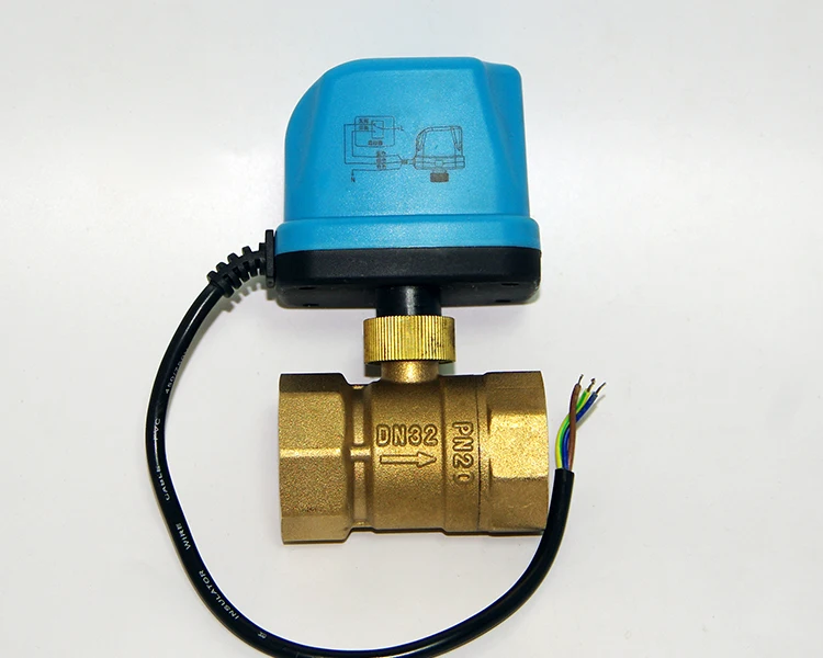 DN32 2 way Brass Motorized Ball Valve