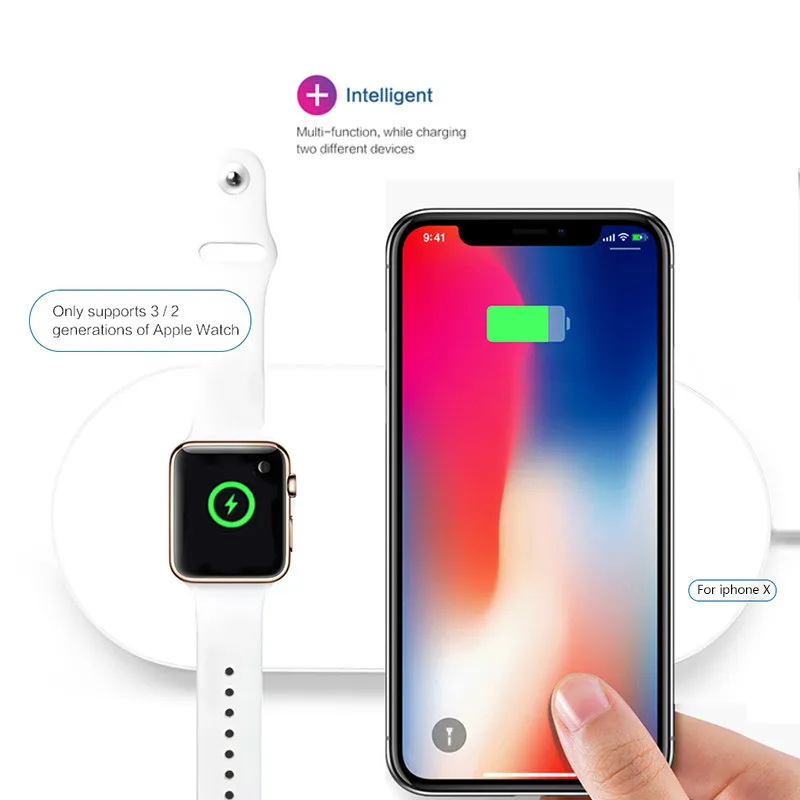 

do dower For iPhone X 8 8plus Wireless Charger Pad Fast Charging For iWatch 3 2 QI Charger For Sumsang S6 S7edge S8 S8P AirPower
