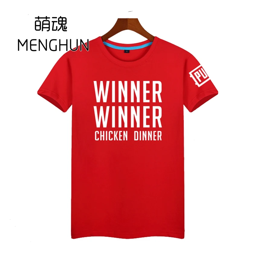  2017 COOL new world hot FPS game Player unknown's Battlegrounds t shirts PUBG Winner Winner Chicken