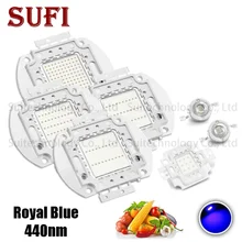 Высокая мощность 1 Вт 3 Вт 5 Вт 10 Вт 20 Вт 30 Вт 50 Вт 100 Вт 440 нм светодиодный Диод SMD COB светодиодный светильник для выращивания Королевский синий 440нм для самостоятельного выращивания растений