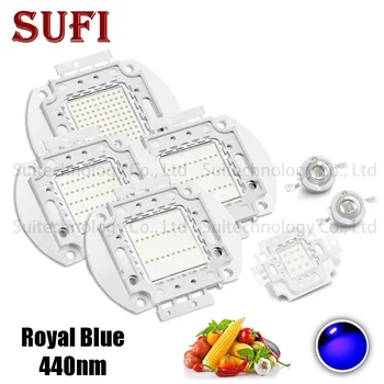 

High Power 1W 3W 5W 10W 20W 30W 50W 100W 440 nm LED Chip SMD COB Diode LED Grow Light Royal Blue 440nm For DIY Indoor Plant Grow
