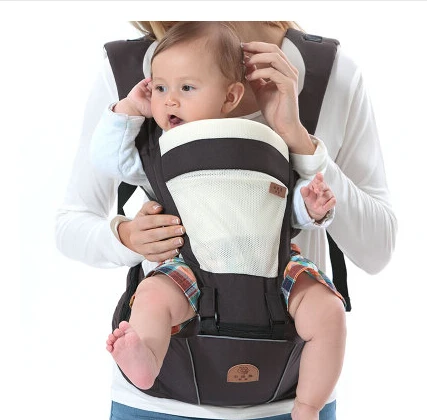 Кенгуру Hipseat хлопок лучшие продажи передняя кенгуру слинг Mochila Portabebe детские Canguru хип сиденья Portabebe - Цвет: F Three Coffee