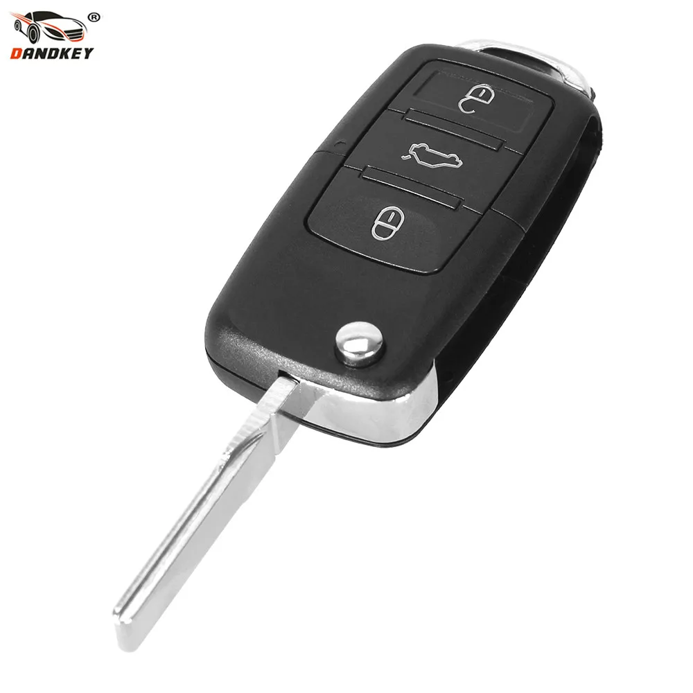 DANDKEY 3B дистанционного Foliding Автомобильный ключ чехол для Volkswagen VW Golf Passat Polo Jetta Touran