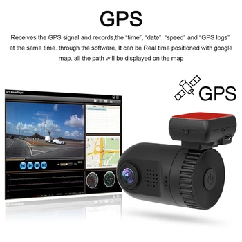 

Super Mini 1080P HD Dash Cam 801S 1.5Inch LCD Screen Car DVR GPS Tracker Support Rear View Camera With Super Capacitor