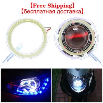 

2x Halo Ring Light 60/70/80/90/100/110/120mm COB Halo Ring LED Headlight Angel Eyes Fog Light Waterproof Lamp for Car Motorcycle