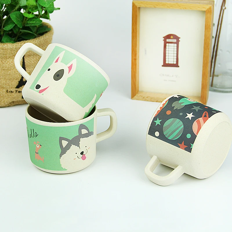 Baby Cups Bamboo Animal Cute Baby Drinkware with Handle Baby Cups Bamboo Animal Cute Baby Drinkware with Handle