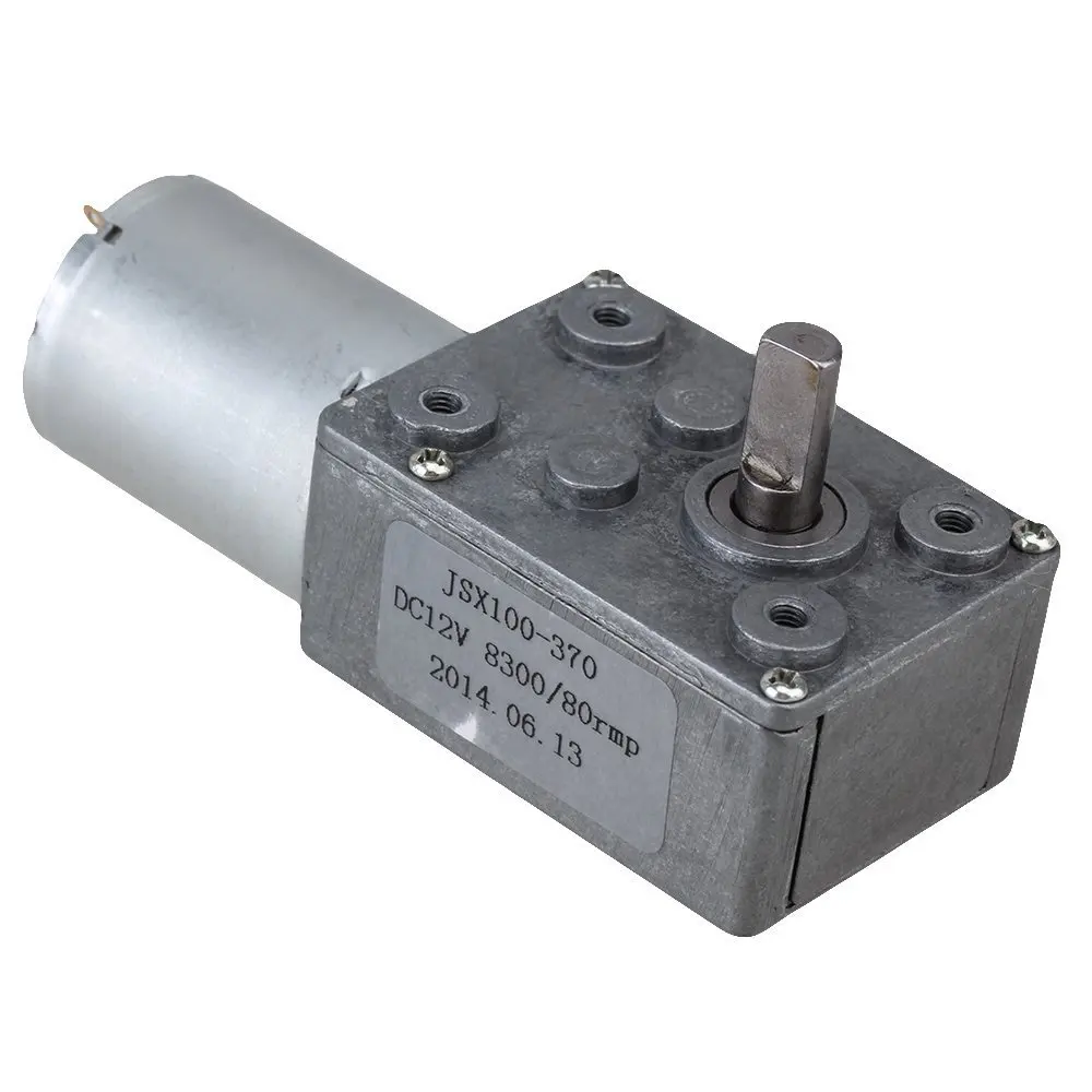 

GW370 12V 80rpm High Torque Turbo Worm Right Angle Speed Reducer Motor DC Motor