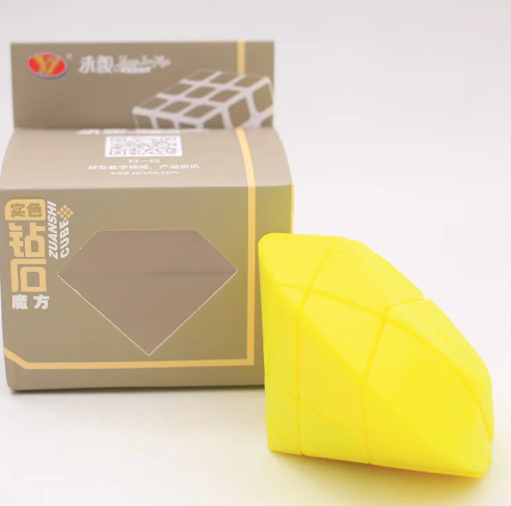 Yongjun YJ Диаманд странной формы куб желтый синий Диаманд скорость головоломки игрушки для детей