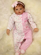 Bebé Reborn de silicona de cuerpo suave, juguete educativo para edades tempranas de 55 cm, ropa rosa de 22 pulgadas, juguetes para niños pequeños, regalos de cumpleaños y Navidad