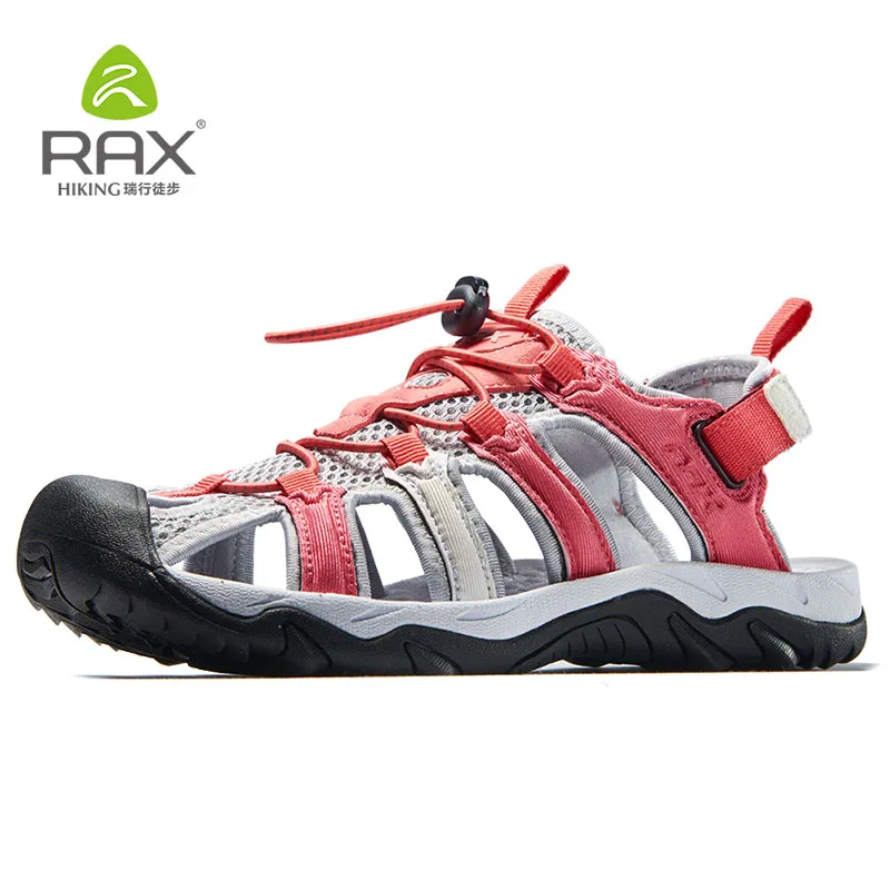 Rax/Мужская Треккинговая обувь; дышащие мужские и женские сандалии; прогулочная обувь; сетчатые спортивные сандалии; кроссовки; мужские треккинговые сандалии - Цвет: Shanhuhong women