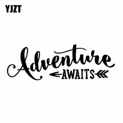 YJZT 14,9 см * 5 см Adventure Arrow виниловые наклейки интересный художественный автомобильный стикер черный серебристый C10-02136