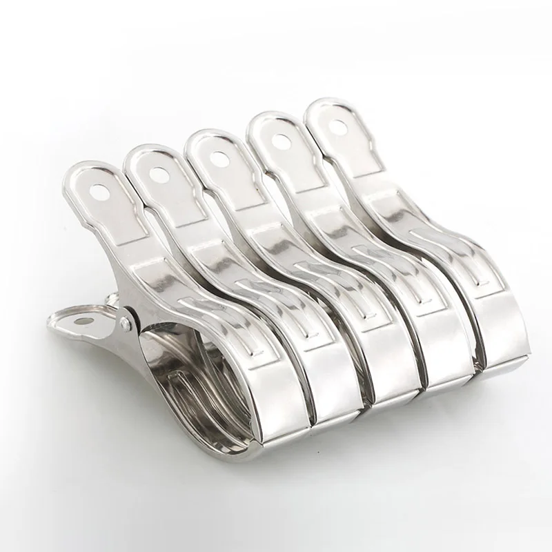 

Stainless Steel Clothes Quilt Clip Multiple Sizes Large Windproof Non-slip Artifact Silver Practical Firm Long Lasting Outdoor