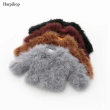 Лидер продаж, новинка года, женское и детское зимнее натуральные перья страуса туркера, шуба жилет из натурального меха для мальчиков и девочек, HP510