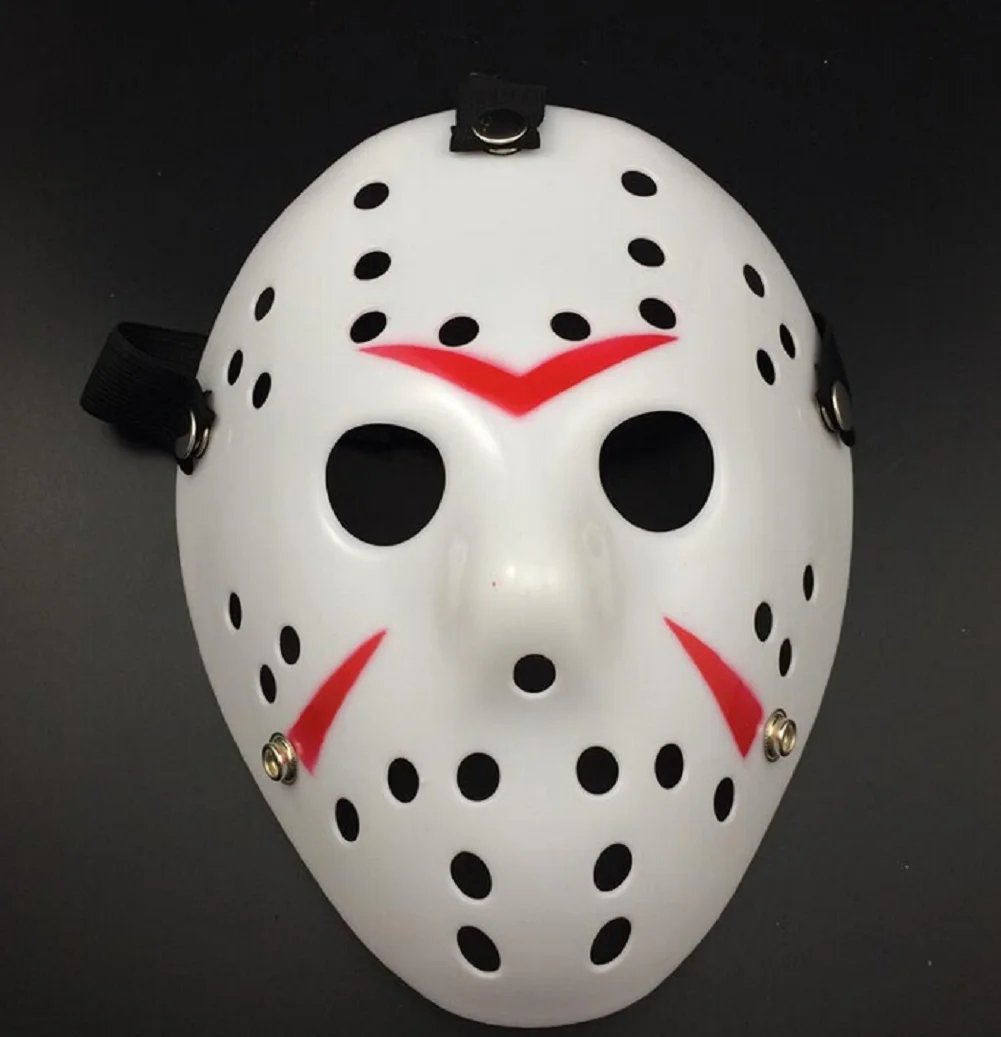 Стильный Jason Voorhees Friday the 13th Horror Hockey страшная маска на Хеллоуин маска - Цвет: Белый