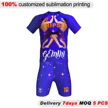 

wholesale 2019 full dye sublimation custom kids soccer jersey