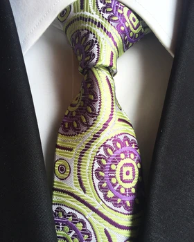 

Lingyao New Design 8cm Formal Occasion Tie Top Luxury Paisley Necktie (Made of 2400 Stitches Colorful Thread)