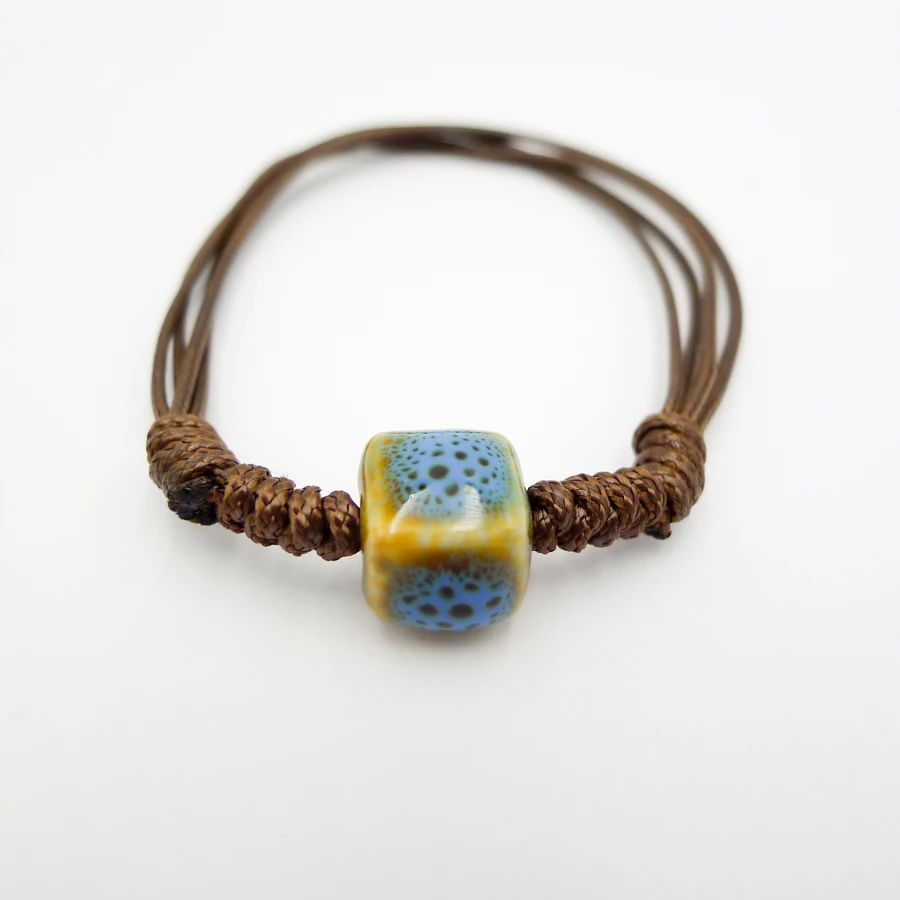 Простые женские керамические ручной работы DIY Браслеты Artware ретро браслет для женщин девушки подарок модные ювелирные изделия оптом#1240 - Окраска металла: DZ319