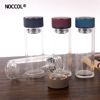

NOCCOL Transparent Double Glass Water Bottle Coffee Tea Sport Fitness Home Drinkware Insulated Drinking Protable Water Bottles