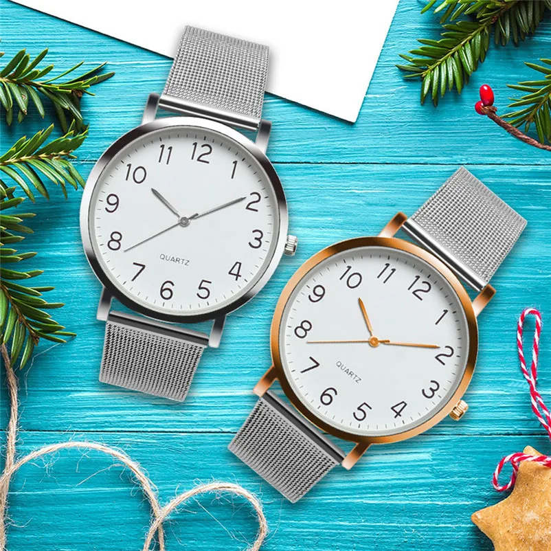 2018 Luxury Fashion Men Watch Women Watches Unisex Steel Strip Analog Alloy Quartz Wrist Watch clock Relogio masculino A09#N (1)