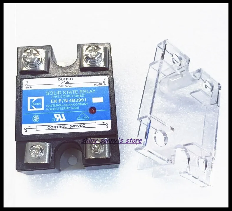 

2~5 Pcs/Lot 40A SSR Input 3-32VDC,Output 240VAC Single Phase Solid State Relay Brand New