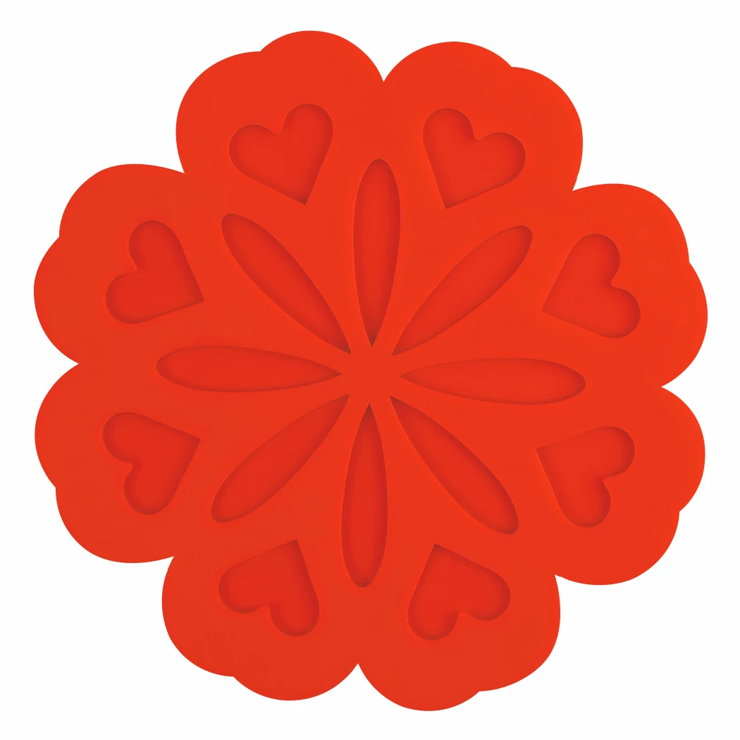 ME. FAM 1 шт. 16,5 см Красный Персик цветы силиконовые коврики Нескользящие теплоизоляционные подставки для тарелок для кафе кухни офиса - Цвет: Red 1 Pieces